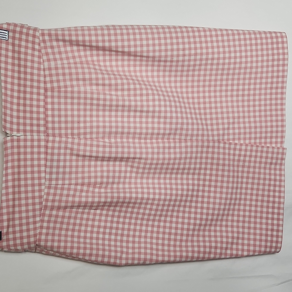 DKNY Pink Gingham Pencil Skirt - Picture 3 of 9
